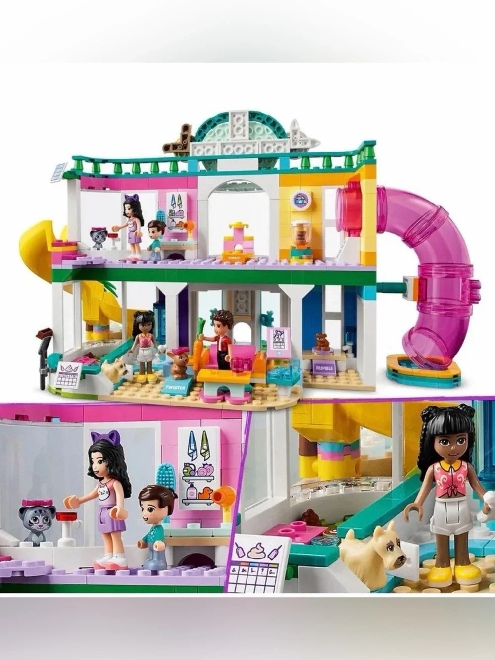 Lego Friends Retired Pet DayCare Center 41718 100% Complete Set Box instructions